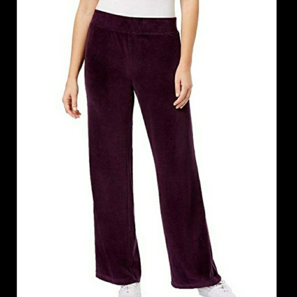 Charter Club Velour Pants  Damask Plum
